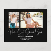 Peace Out 2フォトスクリプト2022卒業ブラック 案内ポストカード (正面)