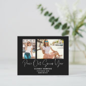 Peace Out 2フォトスクリプト2022卒業ブラック 案内ポストカード (スタンド正面)