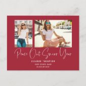 Peace Out 2フォトスクリプト2022卒業レッド 案内ポストカード (正面)