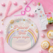 Peace Out 2桁カウントダウン 10歳の誕生日 ペーパープレート (パーティー)