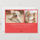 Peace Out 2020パステルカラフルスのクリスマスフォト シーズンカード (裏面)