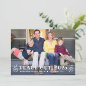 Peace Out 2023 Green Happy New Year おもしろい Photo シーズンカード (スタンド正面)