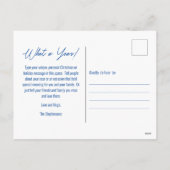 Peace Out 2023 What A Year 3フォトコラージュ – 青 シーズンポストカード (裏面)