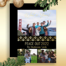 Peace Out 2023 What A Year 3フォトコラージュ – 黒