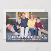 Peace Out 2023 Yellow Happy New Year おもしろい Photo シーズンカード (正面)