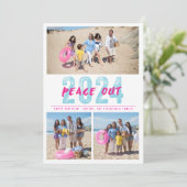 Peace Out 2024 モダンタイポグラフィ3 Photo Collage シーズンカード (スタンド正面)