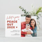 Peace Out 2024 Christmasフェスティバルグリーティングフォト シーズンカード (スタンド正面)