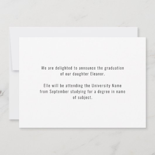 Peace Out 2 Photo Script 2022黒卒業An 案内状 (裏面)