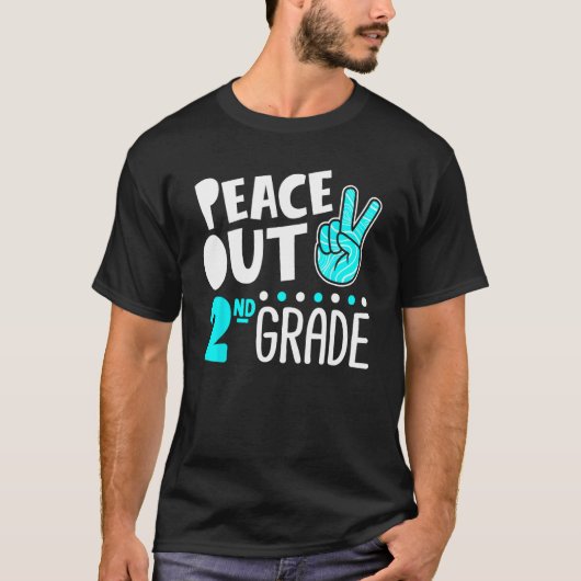 Peace Out 2nd Grade Graduation Last Day School Boy Tシャツ (正面)