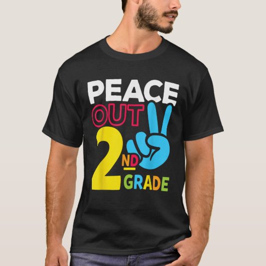 Peace Out 2nd Grade Last Day of School Teacher Gir Tシャツ (正面)