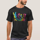 Peace Out 2nd Grade Last Day Of School Tie Dye Tシャツ (正面)