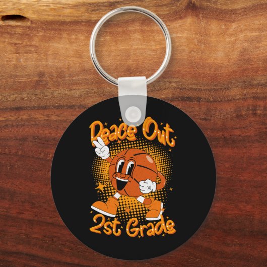 Peace Out 2nd Second Grade Graduation Last Day Of  キーホルダー (正面)