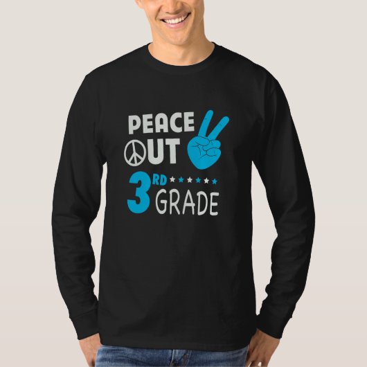 Peace Out 3rd Grade Boys Third Grade Graduation Tシャツ (正面)