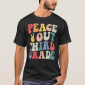 Peace Out 3rd Grade Retro Pastel Happy Last Day Ou Tシャツ (正面)