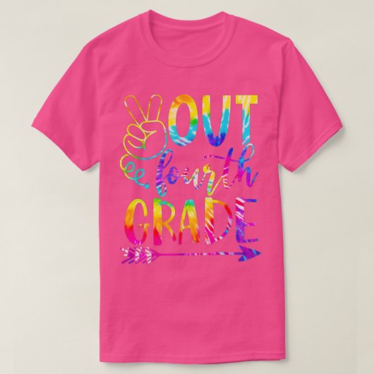 Peace Out 4 Grade Happy Last Day Of Schooo Tシャツ (デザイン正面)