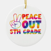 Peace Out 5年生絞り染め最終日5年生 セラミックオーナメント (正面)