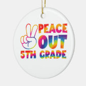Peace Out 5年生絞り染め最終日5年生 セラミックオーナメント (左)