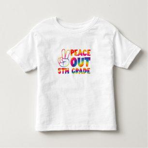 Peace Out 5年生絞り染め最終日5年生 トドラーTシャツ
