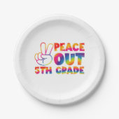 Peace Out 5年生絞り染め最終日5年生 ペーパープレート (正面)