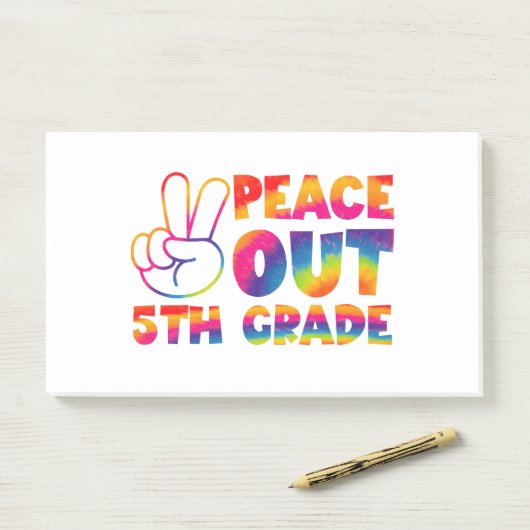 Peace Out 5年生絞り染め最終日5年生 ポストイット (デスク)