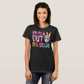 Peace Out 5年生Happy Last Day Of School Tie D Tシャツ (正面フル)