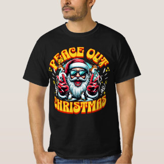 Peace Out – Christmas Santa Design Tシャツ