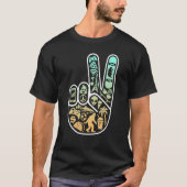 Peace Out Cool Symbols Inside Skater Tシャツ (正面)