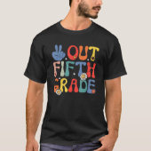 Peace Out Fifth 5th Grade  Elementary School Gradu Tシャツ (正面)