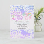 Peace Out Groovy絞り染め10th誕生日パーティー 招待状 (スタンド正面)