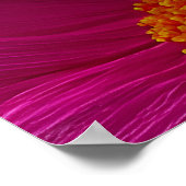 Peace Out Hippie Floral Neon Peace Sign Pattern ポスター (角)