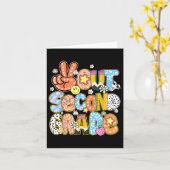 Peace Out Second Grade Cute Groovy Last Day Of 2nd カード (黄色い花)