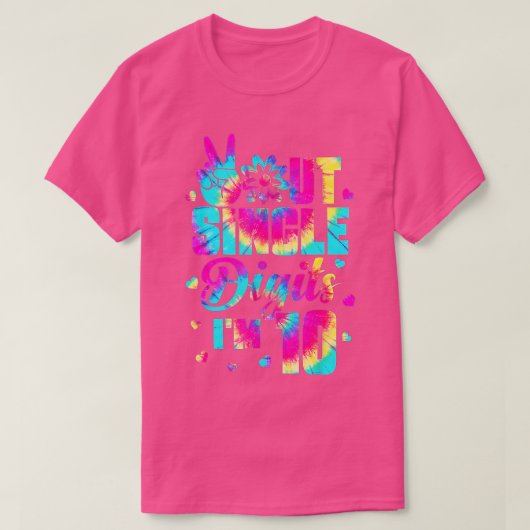 Peace Out Single Digits Im 10  Tie Dye Birthday Ki Tシャツ (デザイン正面)