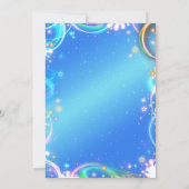 Peace Out Single Digits Neon Glow Boy Birthday 招待状 (裏面)