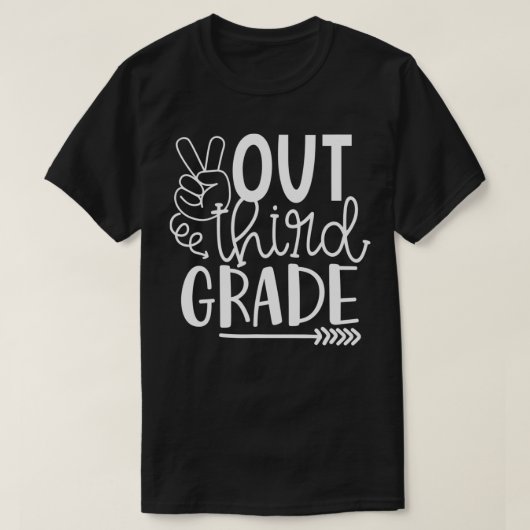 Peace Out Third Grade Last Day Of School Funny Gra Tシャツ (デザイン正面)