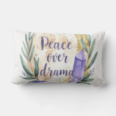 Peace Over Drama Pillow - Boho Spiritual Calm Cush ランバークッション (裏面)