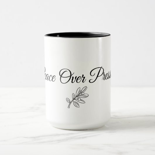 Peace Over Pressure – Calm Morning Minimal Mug マグカップ (中央)