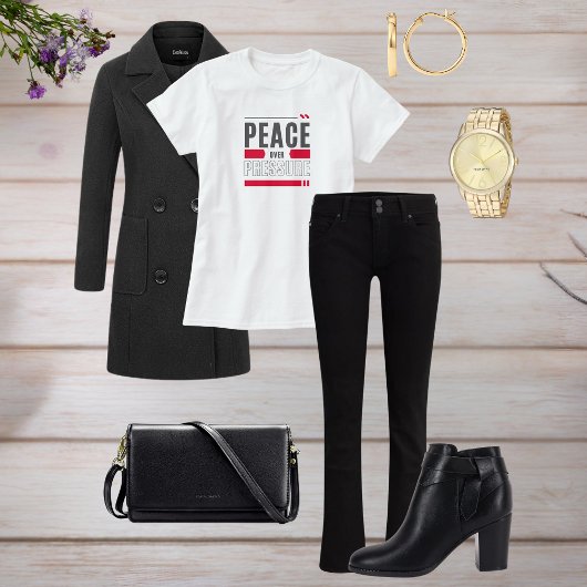 Peace Over Pressure Motivational Quote Design スウェットシャツ