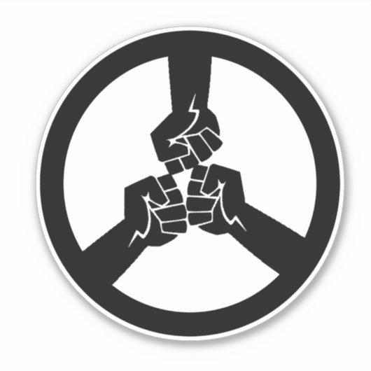 Peace Over Warステッカー シール (正面)