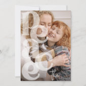 PEACE Overlayタイポグラフィ写真クリスマス シーズンカード (正面)