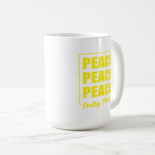 Peace Peace Peace Pretty Please コーヒーマグカップ (正面右)