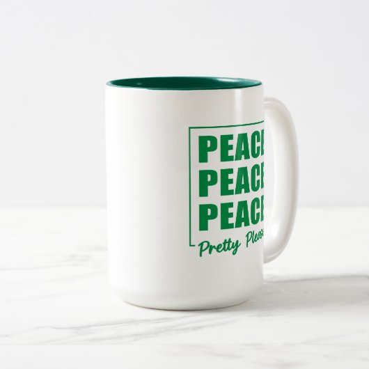 Peace Peace Peace Pretty Please ツートーンマグカップ (正面右)