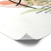 Peace-Philippians 4:6オレンジフローラ ポスター (角)