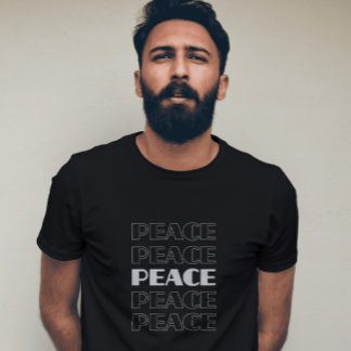 Peace repeated word t-shirtデザイン tシャツ
