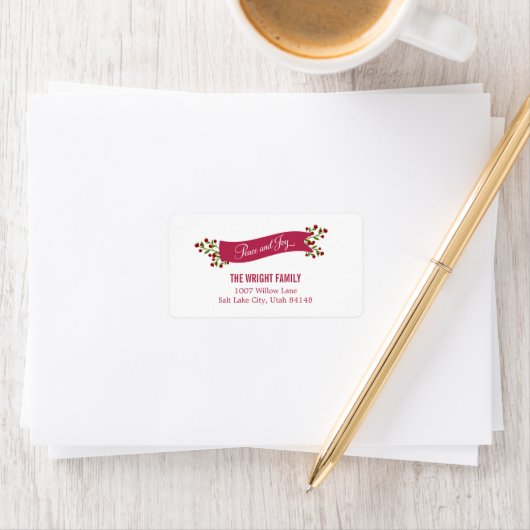 Peace Ribbon住所 シール (インサイチュ)