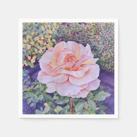 Peace Rose スタンダードカクテルナプキン (正面)