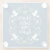 Peace Rules My Home ガラスコースター (裏面)