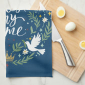 Peace Rules My Home キッチンタオル (四つ折り)