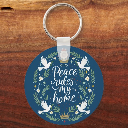 Peace Rules my Home キーホルダー (裏面)