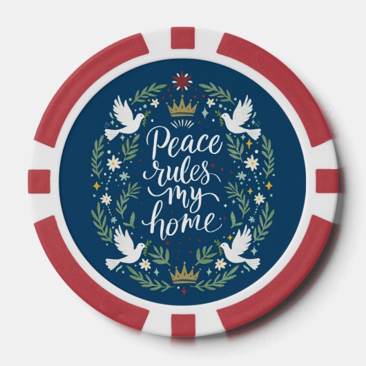 Peace Rules My Home ポーカーチップ (正面)