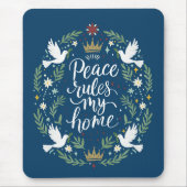 Peace Rules My Home マウスパッド (正面)